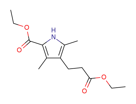 Molecular Structure of 54278-10-3 (Ethyl 2,4-dimethyl-5-(ethoxycarbonyl)-3-pyrrolepropionate)