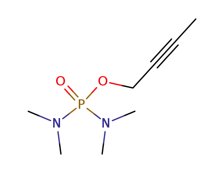 Molecular Structure of 53799-88-5 (tetra-<i>N</i>-methyl-phosphorodiamidic acid but-2-ynyl ester)
