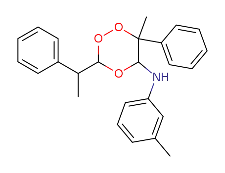 Molecular Structure of 76182-15-5 (6-methyl-6-phenyl-3-(1-phenylethyl)-5-(m-toluidino)-1,2,4-trioxan)