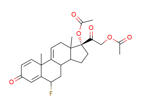 Molecular Structure of 60864-38-2 (6beta-fluoro-17,21-dihydroxypregna-1,4,9(11)-triene-3,20-dione 17,21-di(acetate))
