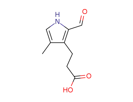 Molecular Structure of 132281-87-9 (3-(2-ForMyl-4-Methyl-1H-pyrrol-3-yl)-propionic acid)