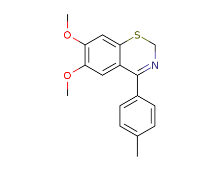 Molecular Structure of 91937-65-4 (2H-1,3-Benzothiazine, 6,7-dimethoxy-4-(4-methylphenyl)-)