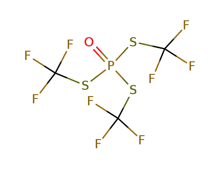 Molecular Structure of 57368-29-3 (tris(trifluoromethylsulfanyl)phosphine oxide)