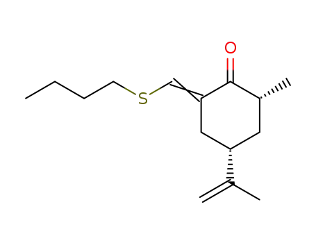 Molecular Structure of 67779-29-7 (2-Methyl-4-isopropenyl-6-n-butylthiomethylen-cyclohexanon)