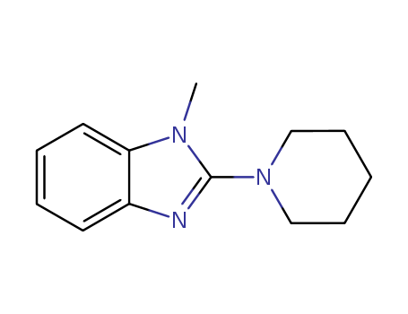 Molecular Structure of 15284-84-1 (1H-Benzimidazole, 1-methyl-2-(1-piperidinyl)-)