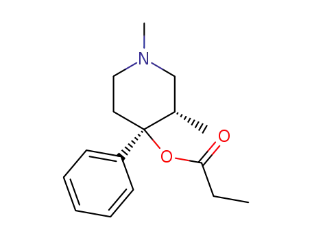 Molecular Structure of 25123-05-1 (Propionic acid (3R)-1,3β-dimethyl-4-phenylpiperidine-4α-yl ester)