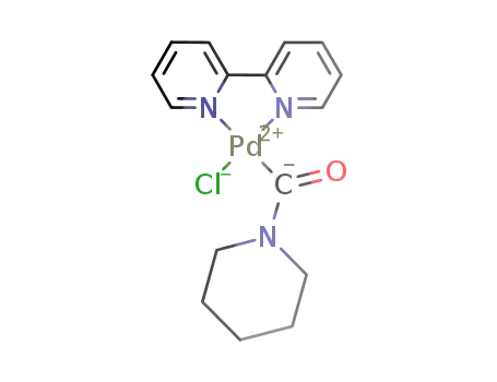 Molecular Structure of 301840-91-5 (PdCl(CON(CH<sub>2</sub>)5)(2,2'-dipyridine))