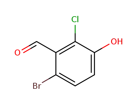 Molecular Structure of 704892-51-3 (6-bromo-2-chloro-3-hydroxy-benzaldehyde)