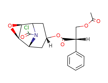 Molecular Structure of 25645-57-2 ((-)-N-Chlorformyl-O-acetylnorscopolamin)