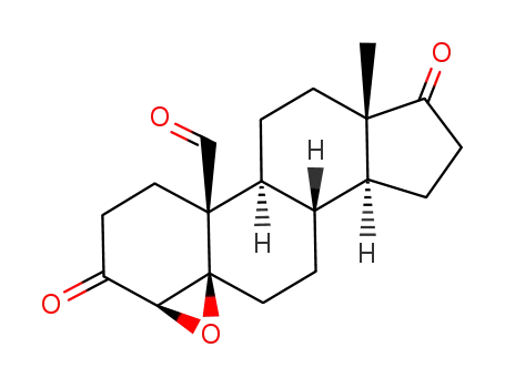 Molecular Structure of 84882-46-2 (4β,5-epoxy-5β-androstane-3,17,19-trione)
