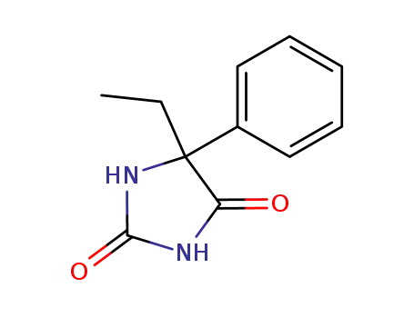 Molecular Structure of 631-07-2 ((+/-)-5-ETHYL-5-PHENYLHYDANTOIN)