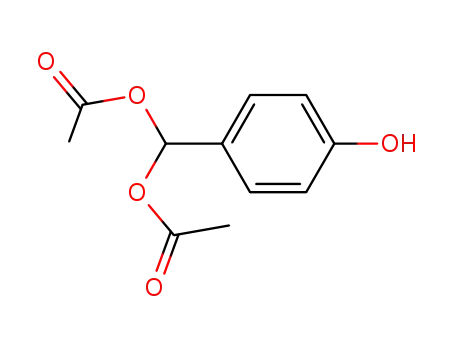 Molecular Structure of 176443-11-1 (Methanediol, (4-hydroxyphenyl)-, 1,1-diacetate)