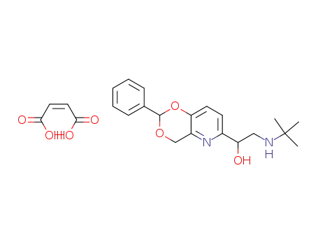 Molecular Structure of 63108-47-4 (alpha-[(tert-butylammonio)methyl]-6-hydroxymethyl-2-phenyl-4H-1,3-dioxino[5,4-b]pyridinium maleate)