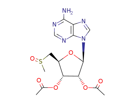Molecular Structure of 119771-16-3 (2',3'-Di-O-acetyl-5'-deoxy-5'-(methylthio)adenosine sulfoxide)