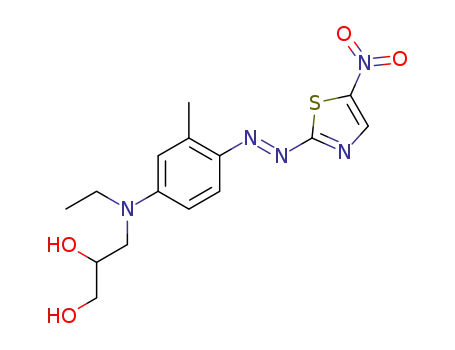 Molecular Structure of 69766-79-6 (3-[ethyl[3-methyl-4-[(5-nitrothiazol-2-yl)azo]phenyl]amino]propane-1,2-diol)