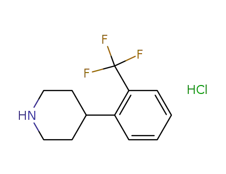 Molecular Structure of 255051-14-0 (4-(2-(TRIFLUOROMETHYL)PHENYL)PIPERIDINE HYDROCHLORIDE)