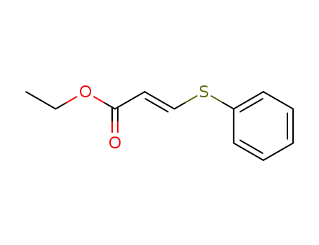 Molecular Structure of 64050-18-6 (ethyl (2E)-3-(phenylsulfanyl)prop-2-enoate)