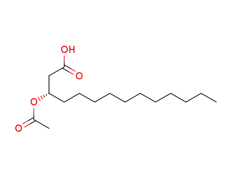 Molecular Structure of 151378-83-5 ((S)-3-acetoxytetradecanoic acid)