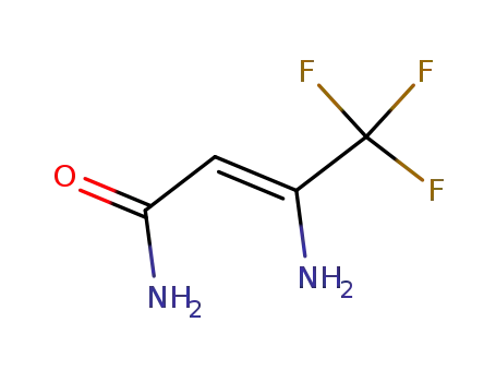 Molecular Structure of 107638-26-6 (3-amino-4,4,4-trifluorobut-2-enoic acid)