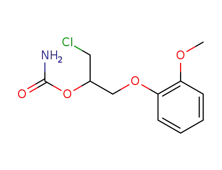 Molecular Structure of 2049-22-1 (2-carbamoyloxy-1-chloro-3-(2-methoxy-phenoxy)-propane)