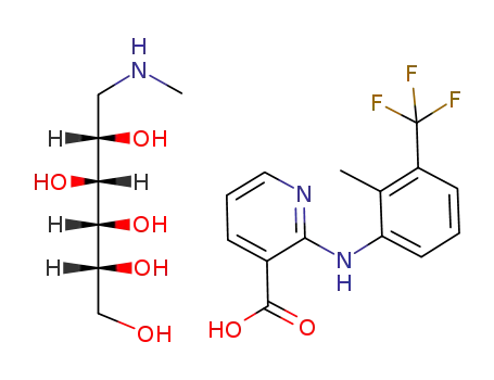 Molecular Structure of 42461-84-7 (Flunixin meglumin)