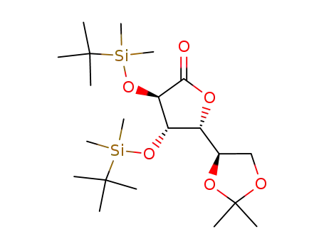 Molecular Structure of 196494-81-2 (2,3-bis-O-(tert-butyldimethylsilyl)-5,6-O-isopropylidene-D-glucono-1,4-lactone)