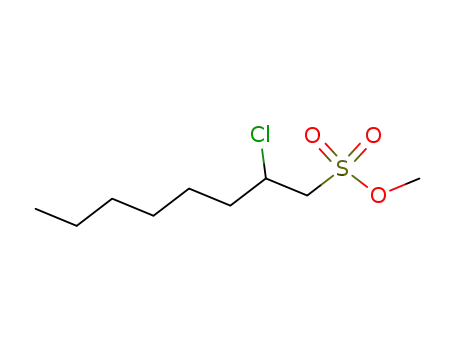 Molecular Structure of 83633-53-8 (Methyl 2-chlorooctane-1-sulfonate)