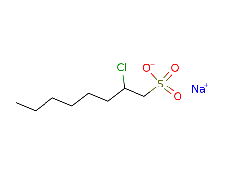 Molecular Structure of 83633-55-0 (Sodium 2-chlorooctane-1-sulfonate)