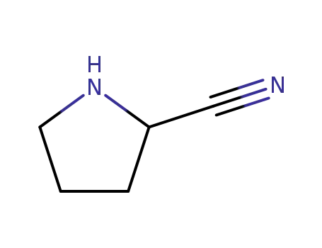 Molecular Structure of 5626-49-3 (Pyrrolidine-2-carbonitrile)