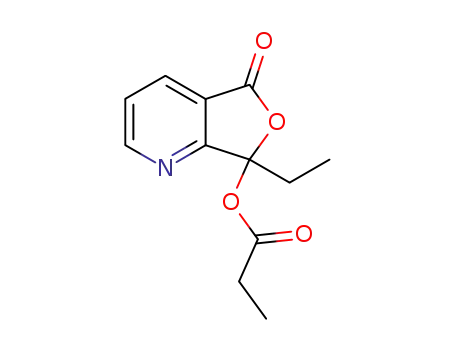 Molecular Structure of 115147-80-3 (4-aza-3-ethyl-3-propionyloxy-1(3H)-isobenzofuranone)