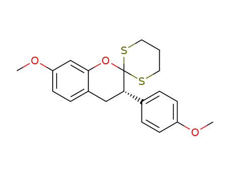 Molecular Structure of 1404301-87-6 ((S)-7-methoxy-3-(4-methoxyphenyl)spiro[chroman-2,2'-[1,3]dithiane])