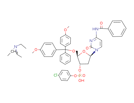 93403-62-4,3-Cytidylic acid, N-benzoyl-5-O-(bis(4-methoxyphenyl)phenylmethyl)-2-deoxy-, mono(4-chlorophenyl) ester, compd. with N,N-diethylethanamine (1:1),