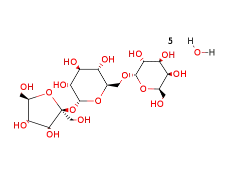 Molecular Structure of 17629-30-0 (D(+)-Raffinose pentahydrate)