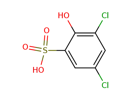 Molecular Structure of 26281-43-6 (3,5-dichloro-2-hydroxybenzenesulphonic acid)