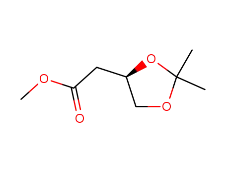 Molecular Structure of 112031-10-4 ((R)-2,2-DIMETHYL-1,3-DIOXOLANE-4-ACETIC ACID, METHYL ESTER)