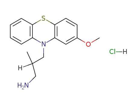 Molecular Structure of 98284-19-6 ((<i>S</i>)-γ-(2-methoxy-phenothiazin-10-yl)-isobutylamin; hydrochloride)