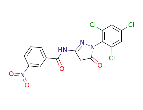 Molecular Structure of 63134-25-8 (1-(2',4',6'-Trichlorophenyl)-3-(3-nitrobenzamido)-5-pyrazolone)