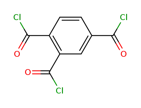 Molecular Structure of 3867-55-8 (benzene-1,2,4-tricarbonyl trichloride)