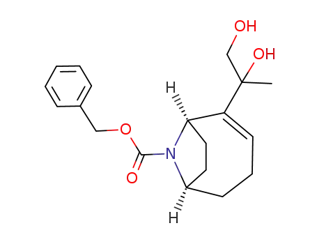 Molecular Structure of 690211-40-6 ((1R,6R,9S)-2-(1,2-Dihydroxy-1-methyl-ethyl)-9-aza-bicyclo[4.2.1]non-2-ene-9-carboxylic acid benzyl ester)