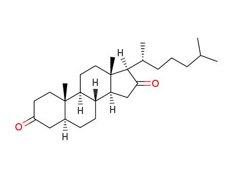 Molecular Structure of 108393-74-4 ((5S,8R,9S,10S,13S,14S,17R)-17-((R)-1,5-Dimethyl-hexyl)-10,13-dimethyl-tetradecahydro-cyclopenta[a]phenanthrene-3,16-dione)