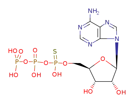 Molecular Structure of 29220-54-0 (adenosine 5'-<α-thio>triphosphate)