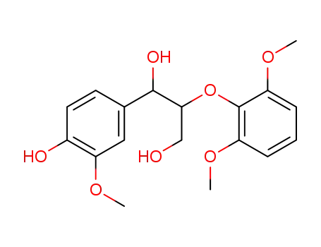 Molecular Structure of 61413-50-1 (1,3-Propanediol,
2-(2,6-dimethoxyphenoxy)-1-(4-hydroxy-3-methoxyphenyl)-)
