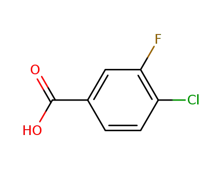 Molecular Structure of 403-17-8 (4-Chloro-3-fluorobenzoic acid)