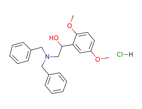 Molecular Structure of 83436-61-7 (2-Dibenzylamino-1-(2,5-dimethoxy-phenyl)-ethanol; hydrochloride)