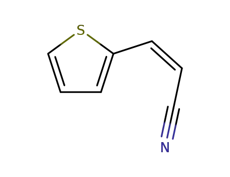 Molecular Structure of 51791-11-8 (2-Propenenitrile, 3-(2-thienyl)-, (Z)-)