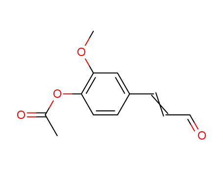Molecular Structure of 65401-83-4 (4-(2-formylvinyl)-2-methoxyphenyl acetate)