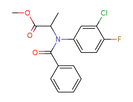 Alanine,N-benzoyl-N-(3-chloro-4-fluorophenyl)-, methyl ester