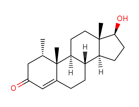 Molecular Structure of 604-26-2 (17beta-hydroxy-1alpha-methylandrost-4-ene-3-one)