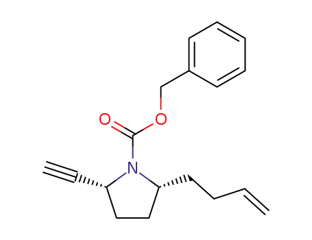 Molecular Structure of 690211-37-1 ((2R,5R)-5-but-3-enyl-2-ethynylpyrrolidine-1-carboxylic acid 1-benzyl ester)