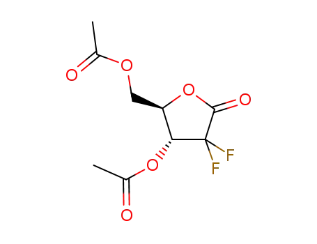 Molecular Structure of 946424-26-6 (2-deoxy-2,2-difluoro-D-erythro-pentofuranos-1-ulose-3,5-diacetate)
